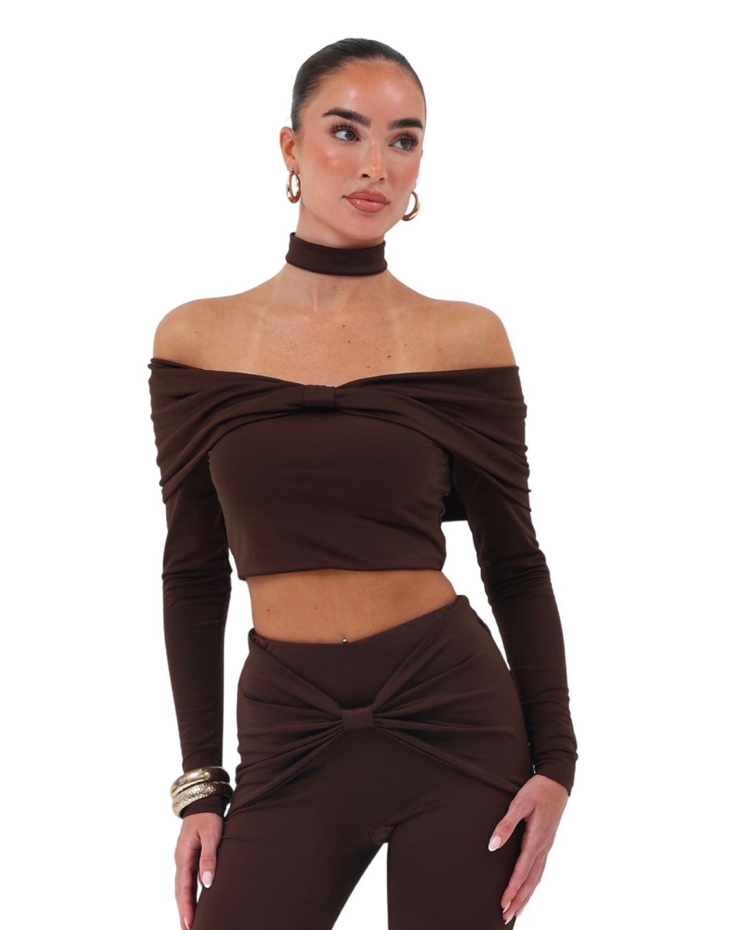 Macy Crop & Choker Chocolate PRE ORDER