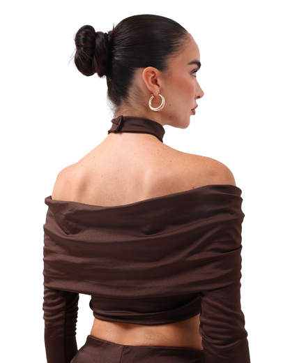 Macy Crop & Choker Chocolate PRE ORDER