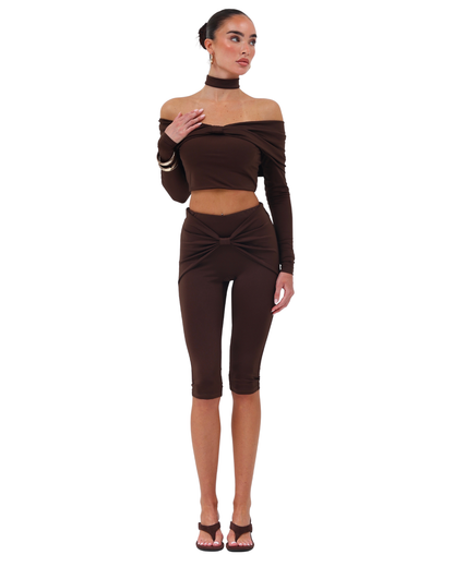 Macy Crop & Choker Chocolate PRE ORDER