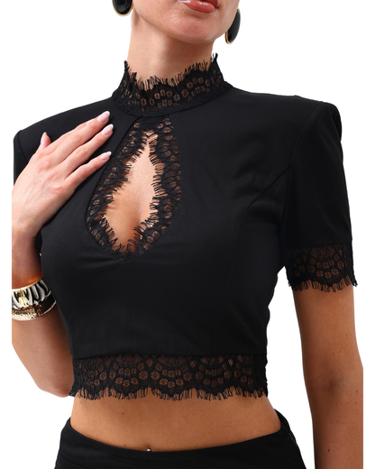 Ella Crop Black PRE ORDER