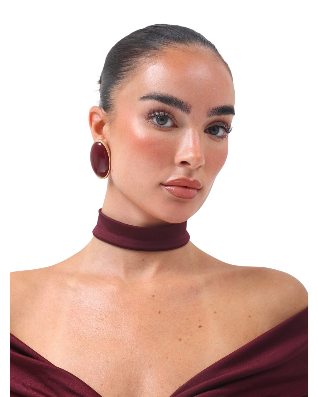 Neveah Bandeau & Choker Burgundy PRE ORDER